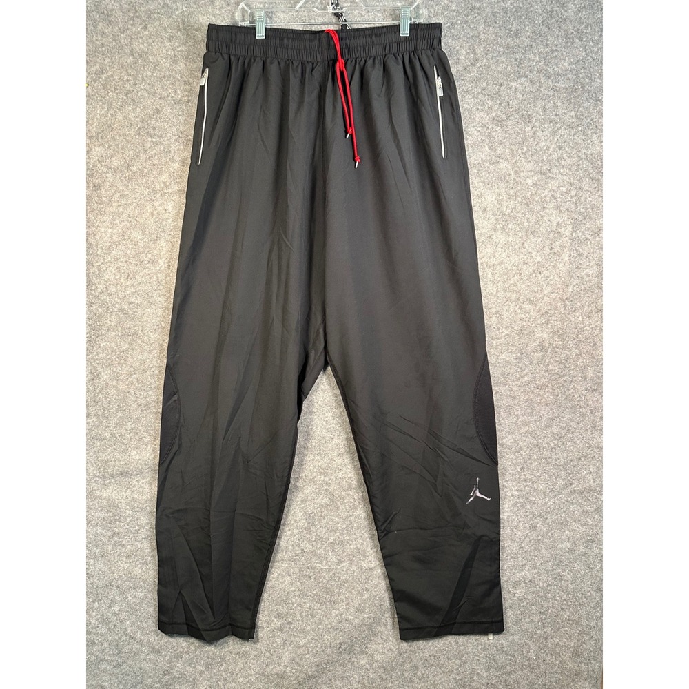 Jordan Mens Black Recycled Polyester Track Pants Jumpman Logo Size XL CUST1
